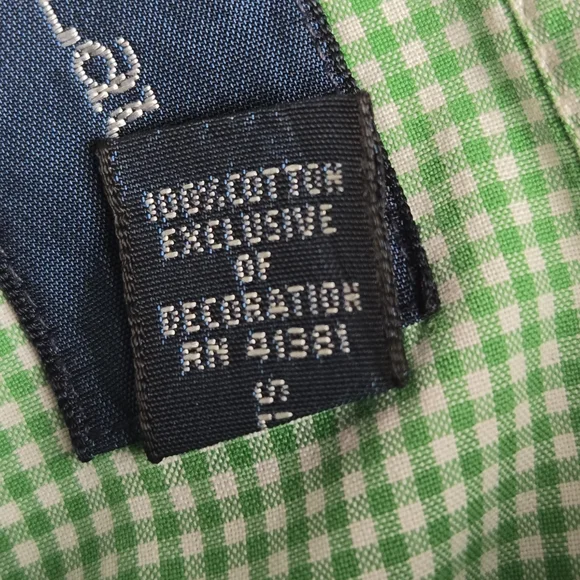 Polo Ralph Lauren Green Gingham Button Down Shirt - Classic Fit - Men's Medium - Picture 10 of 10